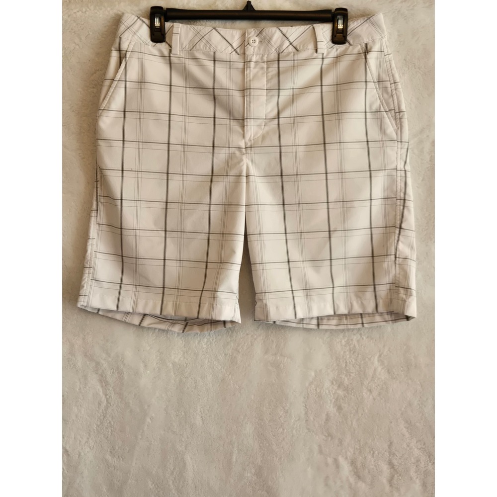 Under Armour Mens‎ White Plaid Performance Golf Shorts 38R SS101207968